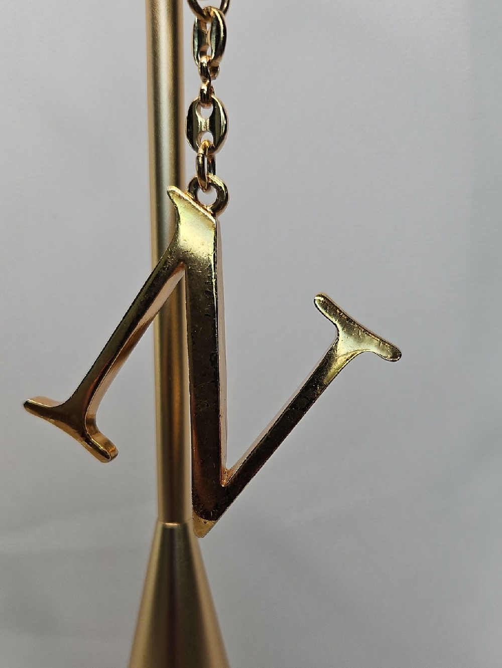 Joan Rivers Gold-Tone Purse Charm Letter N